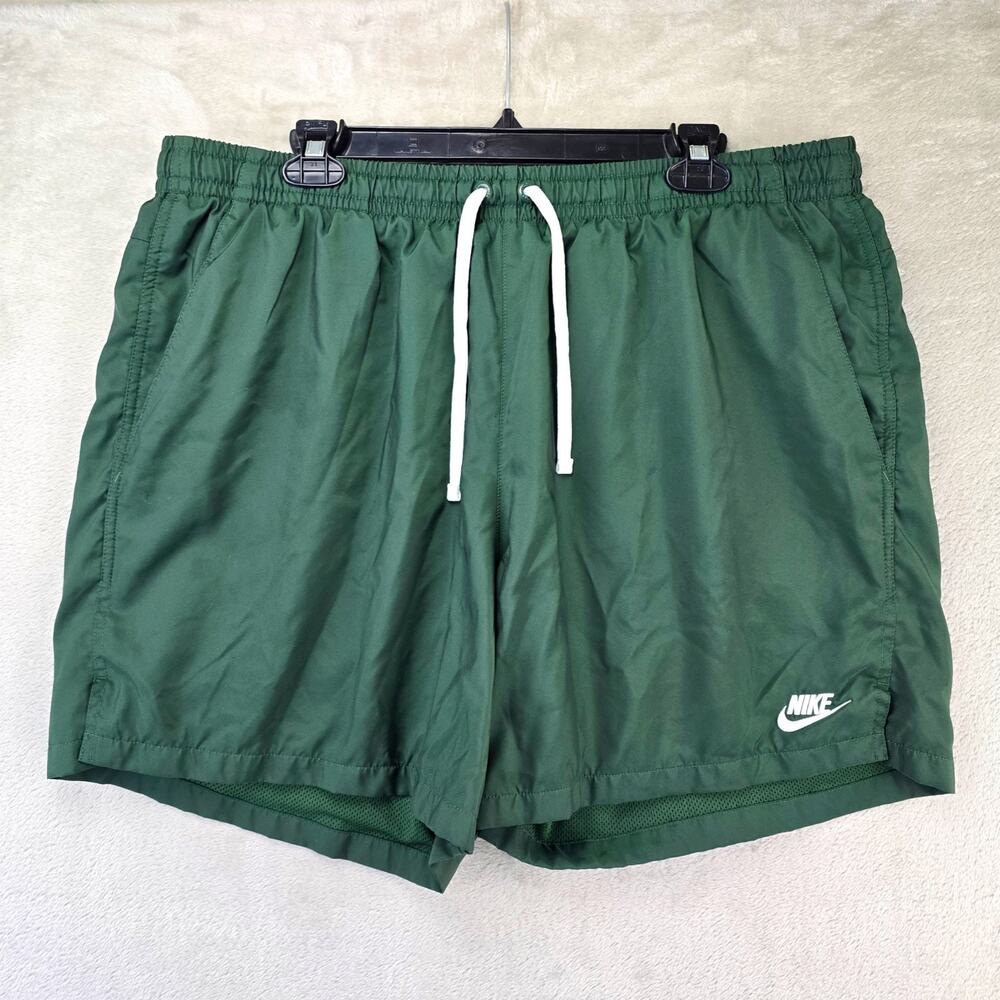 Nike Sportwear Woven Flow Shorts Mens 2XL Forest Timber Green AR2382-327